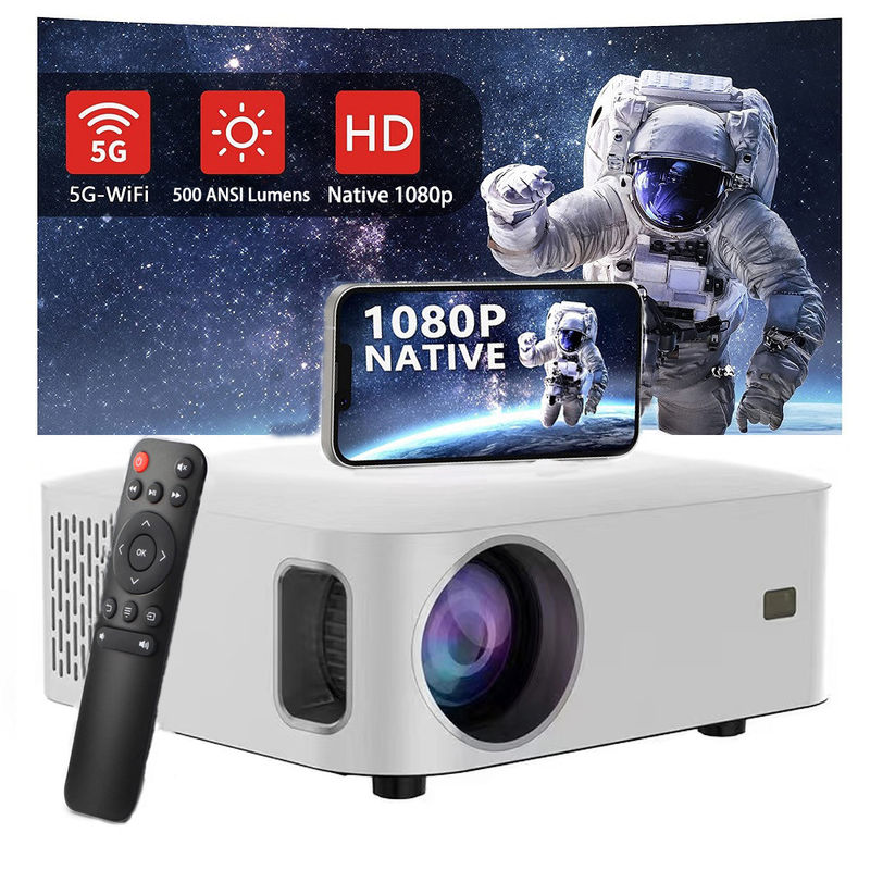 Máy chiếu thông minh di động 200W bền 5.0 Inch màn hình LCD, Máy chiếu Mini Home Cinema nhẹ