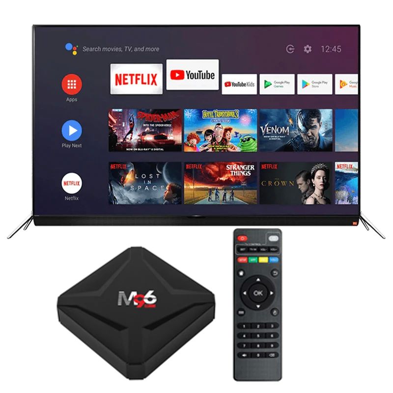 10 Bit Smart TV Box M96 Mini Với H.265 4K 75fps Video Decoder 4GB DDR4 RAM