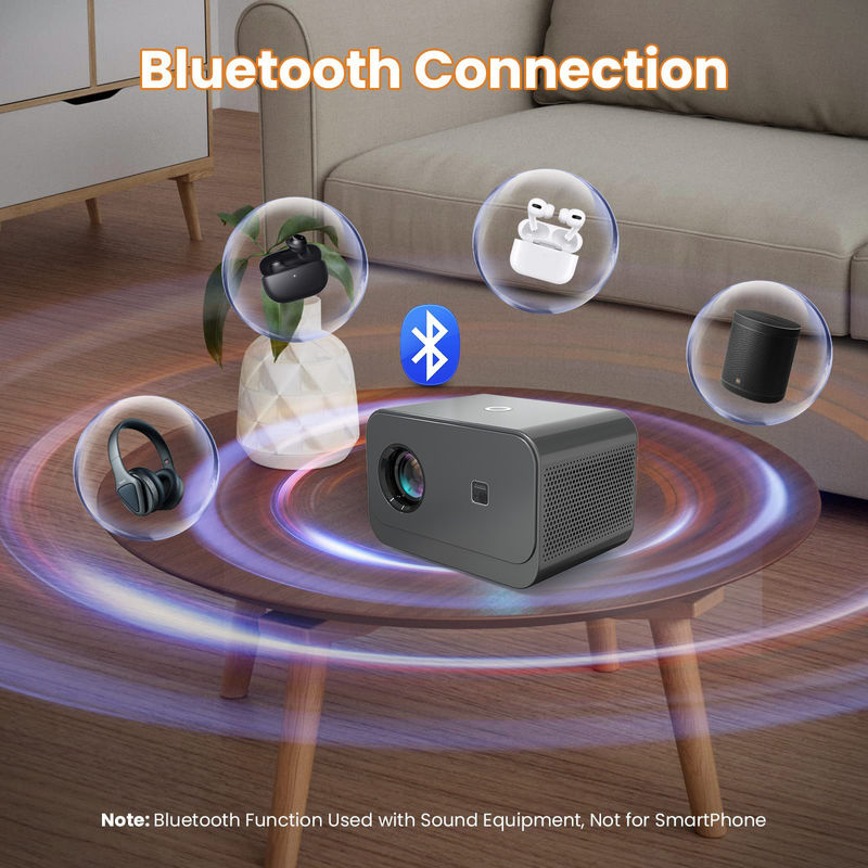 Android 9.0 Sản phẩm mới Điện tập trung LED + LCD HDMI Projector 200 lumen
