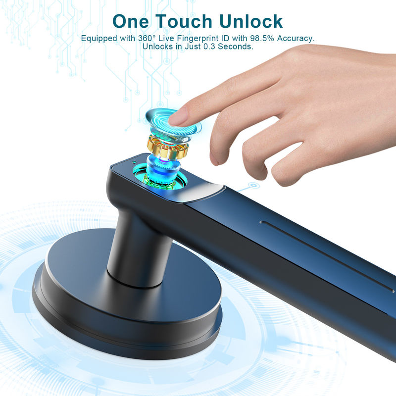 D01 Khóa cửa không chìa khóa thông minh với tay cầm, khóa cửa vân tay cho phòng / văn phòng / trang trí