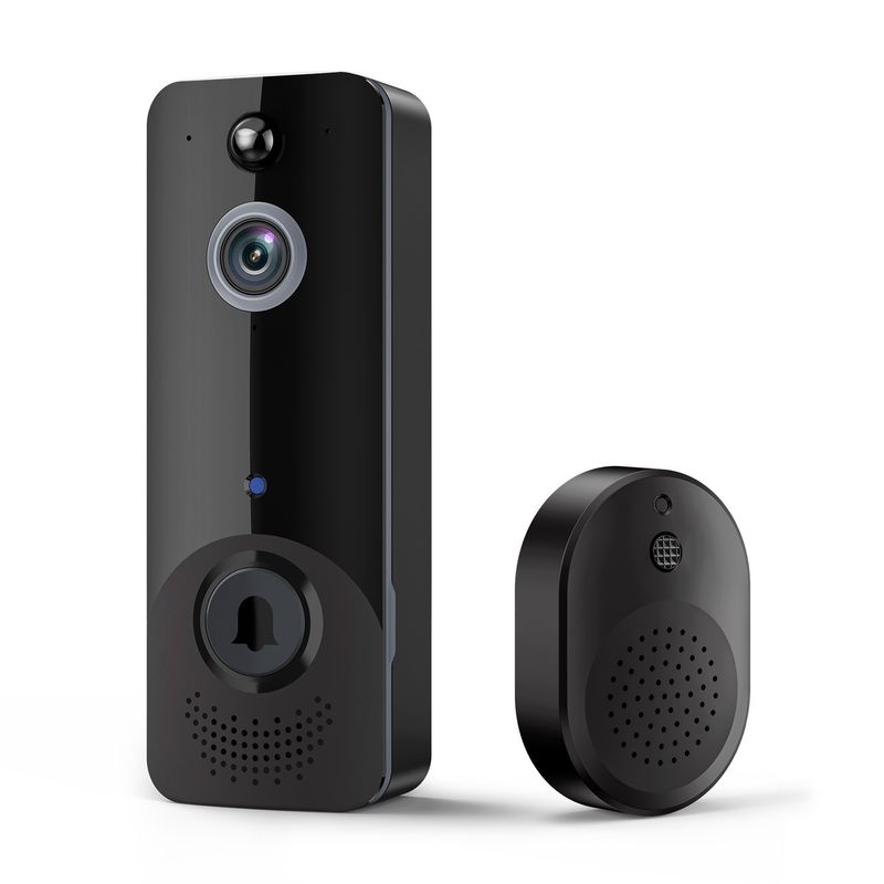 Ứng dụng Smart Wireless Ring Doorbell với Chime 140 độ góc rộng Điện năng thấp Video Door Bell