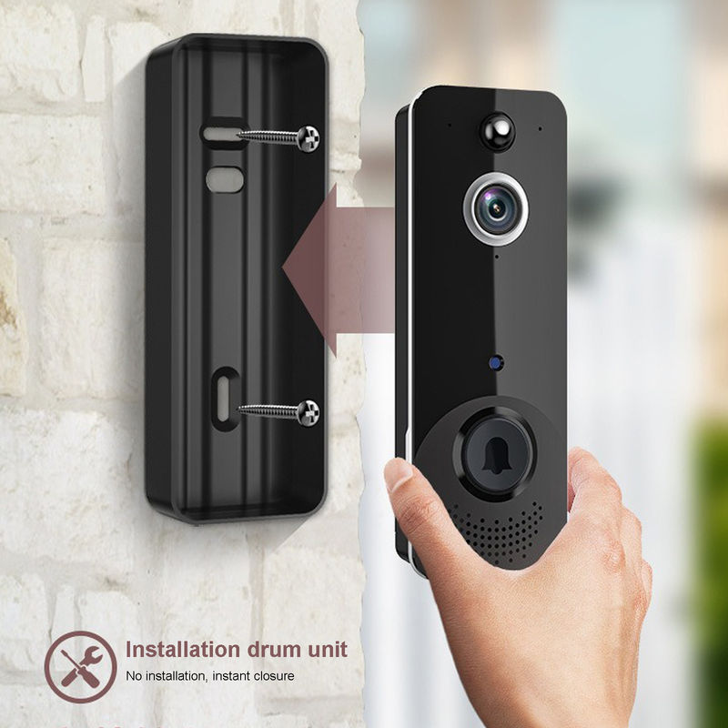 Ứng dụng Smart Wireless Ring Doorbell với Chime 140 độ góc rộng Điện năng thấp Video Door Bell