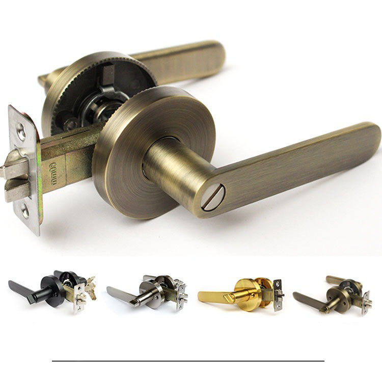 KZ01 Sữa kẽm hạng nặng 3 đòn bẩy khóa cửa khóa phòng ngủ cửa khóa phòng tắm không gỉ